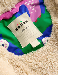 Sherpa Lined Anorak-Rich Emerald Geo Owls / Boden Discount