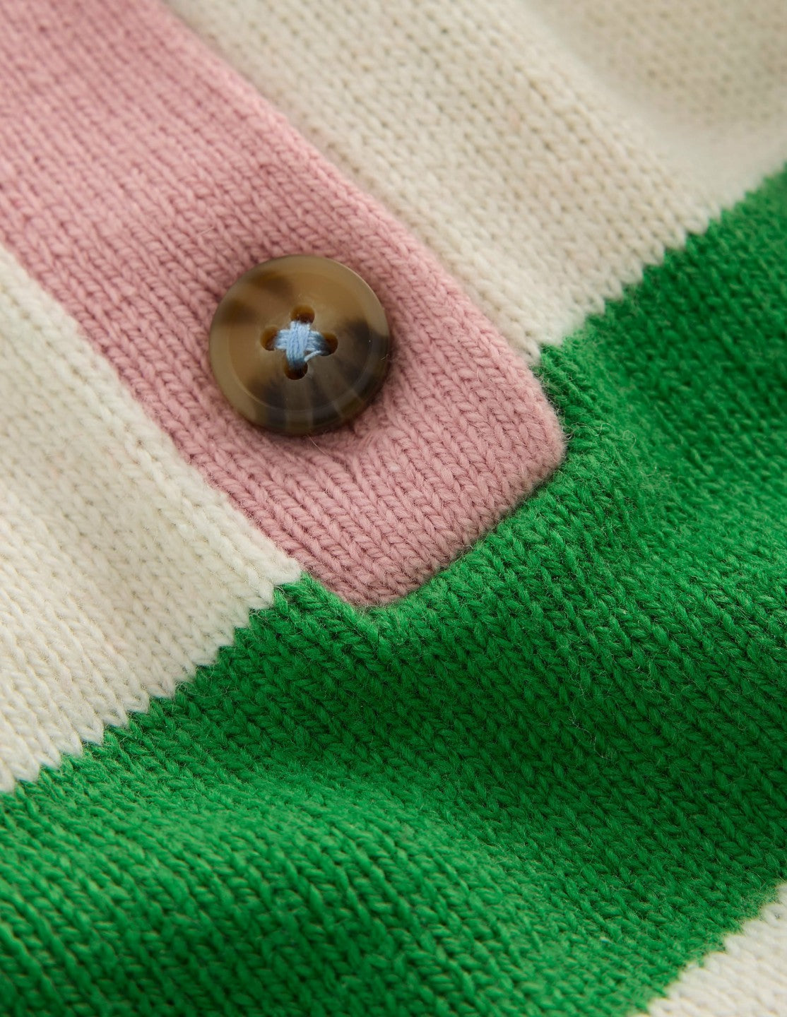 Knitted Rugby Sweater-Pea Green/Ecru Marl / Boden
