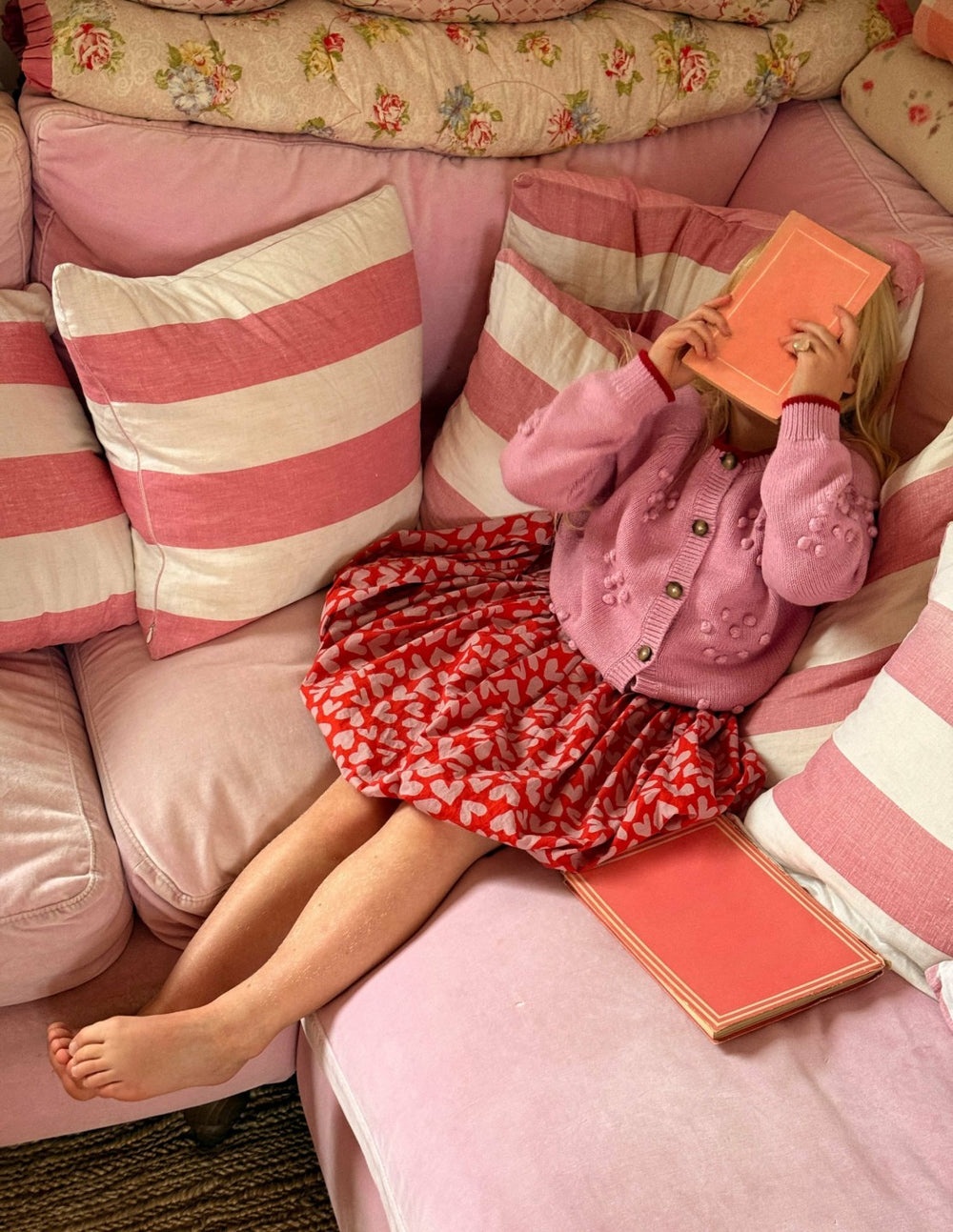 Pretty Bobble Cardigan-Formica Pink / Boden Outlet