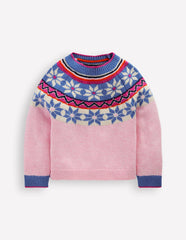 Eleanor Fair Isle Jumper-Blooming Pink / Boden On sale