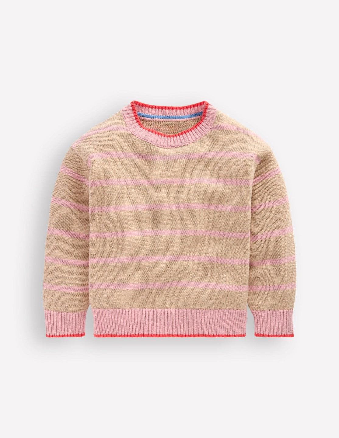 Drop Shoulder Sweater-Chinchilla/ Formica Pink / Boden us
