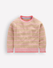 Drop Shoulder Sweater-Chinchilla/ Formica Pink / Boden us