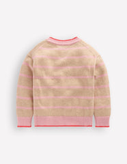 Drop Shoulder Sweater-Chinchilla/ Formica Pink / Boden us
