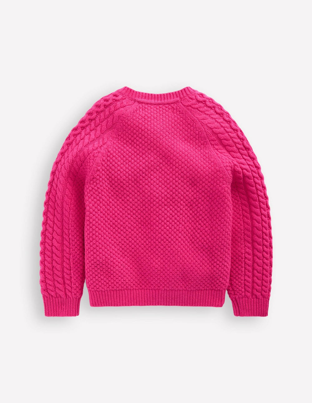 Heritage Cable Cardigan-Raspberry Pink / Boden