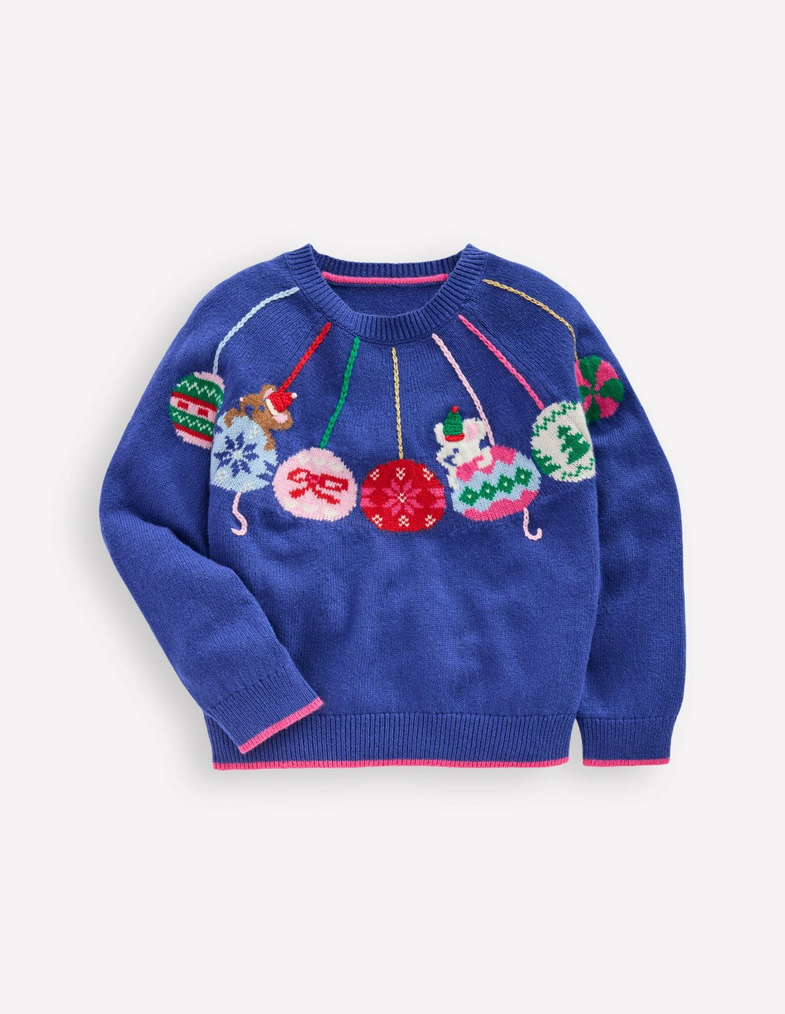 Fun Logo Sweater-College Navy Baubles / Boden Online