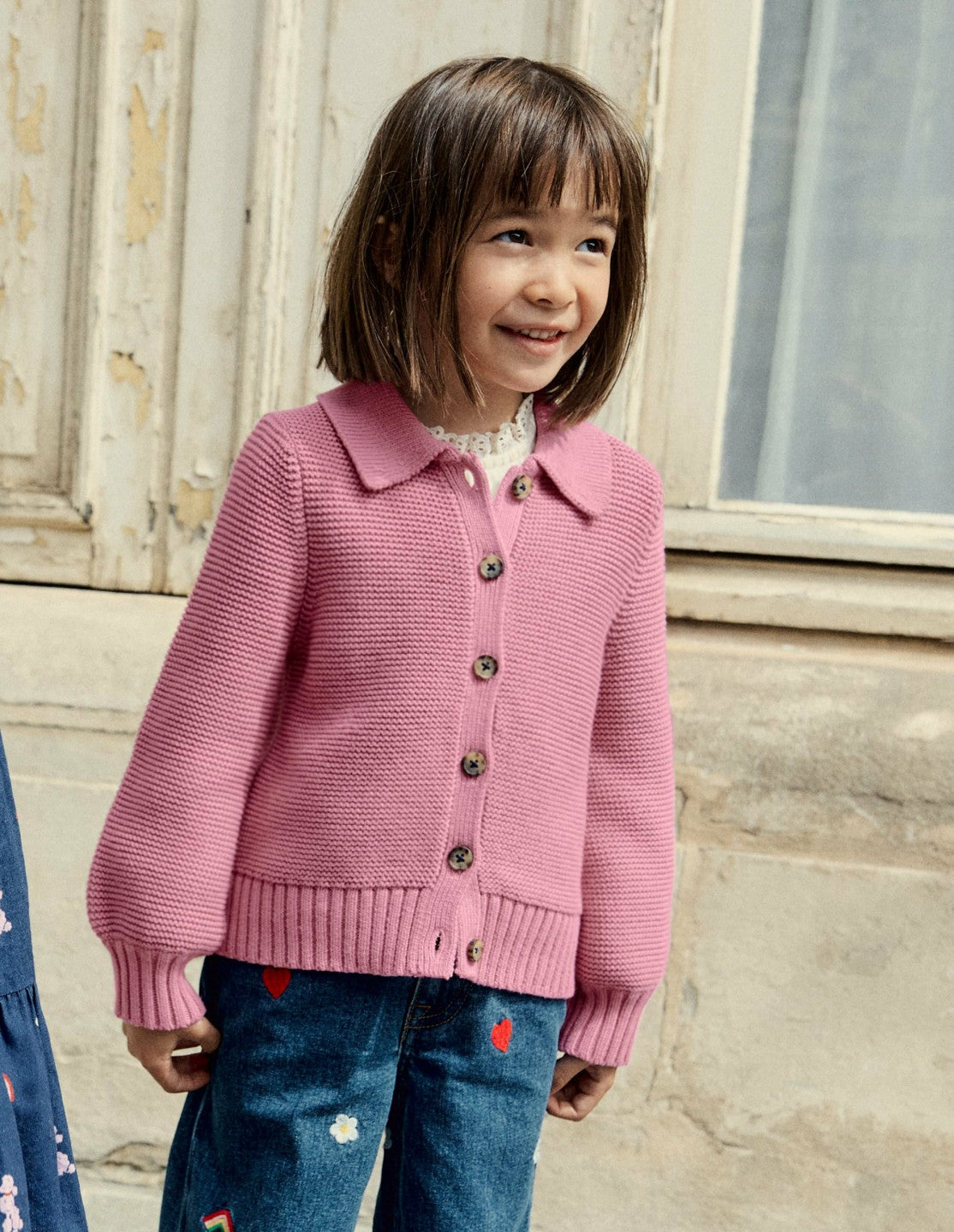 Collared Cardigan-Pink Haze / Boden Outlet