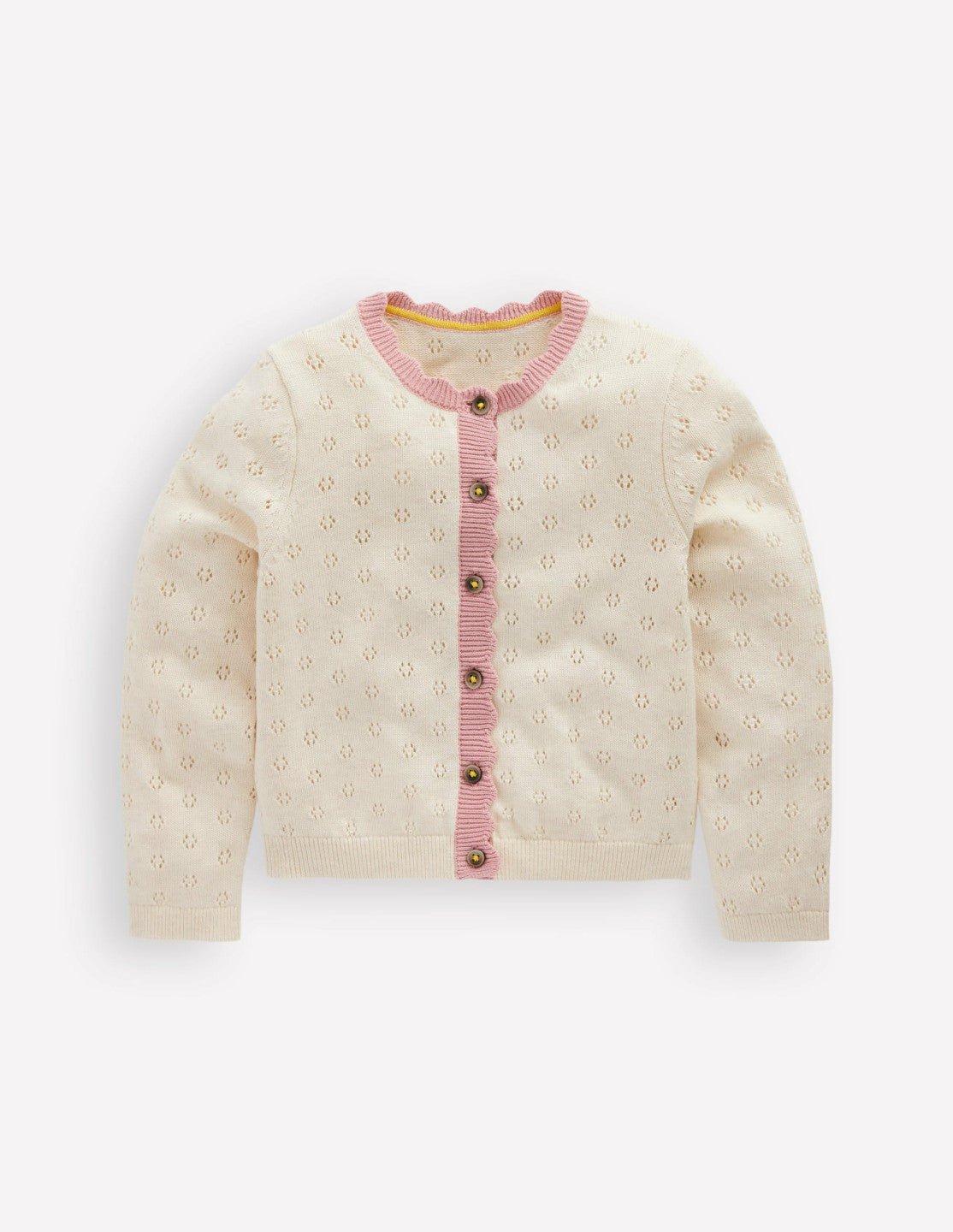 Everyday Scalloped Cardigan-Soft Ivory / Boden Discount
