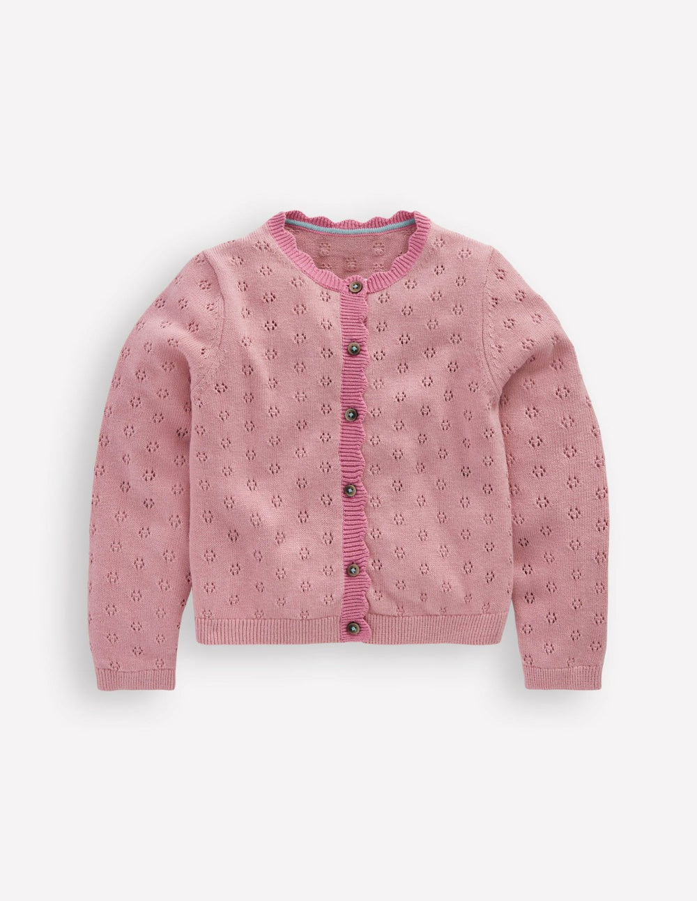 Everyday Scalloped Cardigan-Vintage Pink / Boden On sale