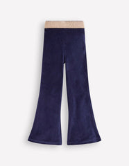 Velvet Flared Leggings-College Navy / Boden Discount
