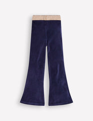 Velvet Flared Leggings-College Navy / Boden Discount