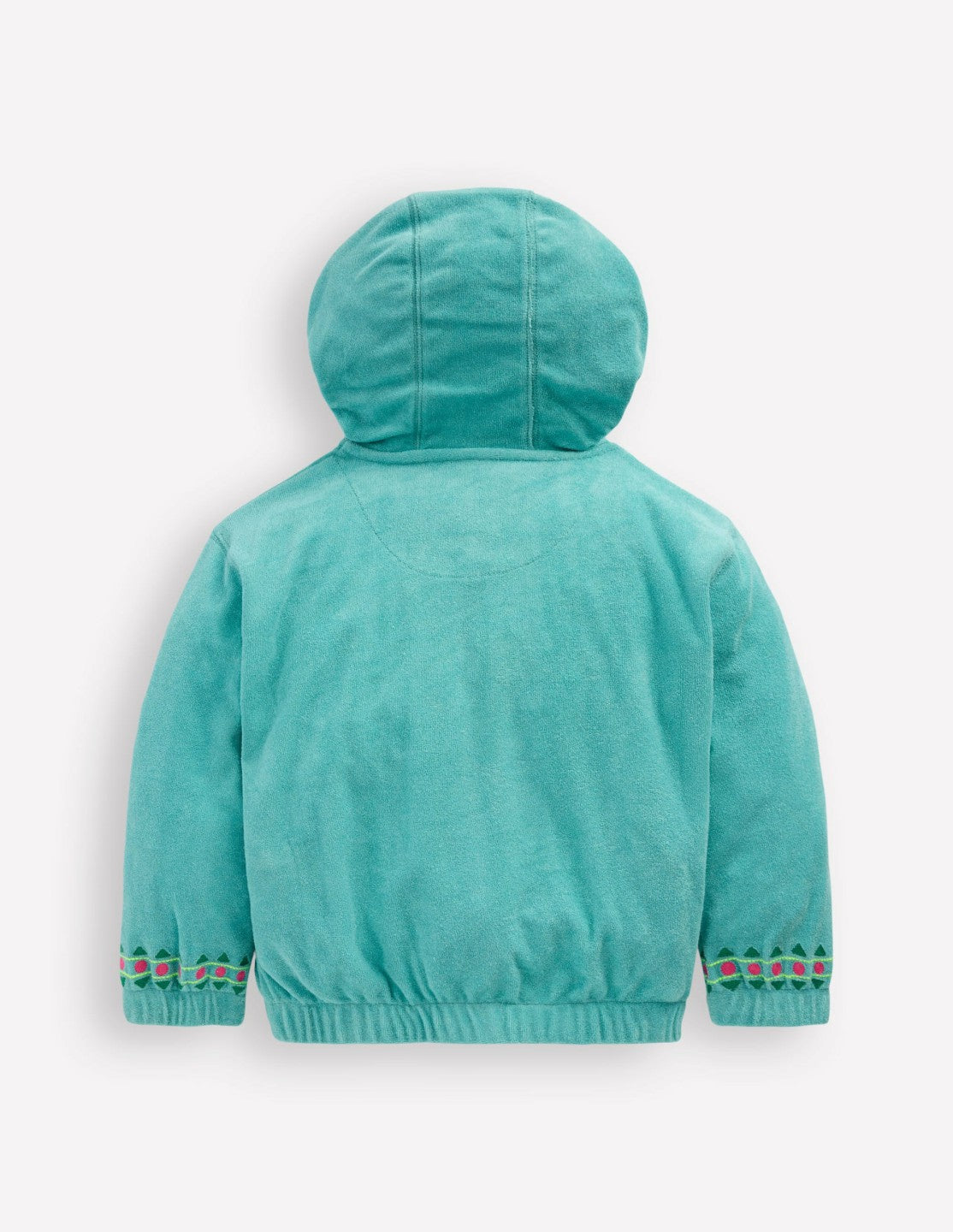 Relaxed Towelling Hoodie-Blue Embroidery / Boden Sale