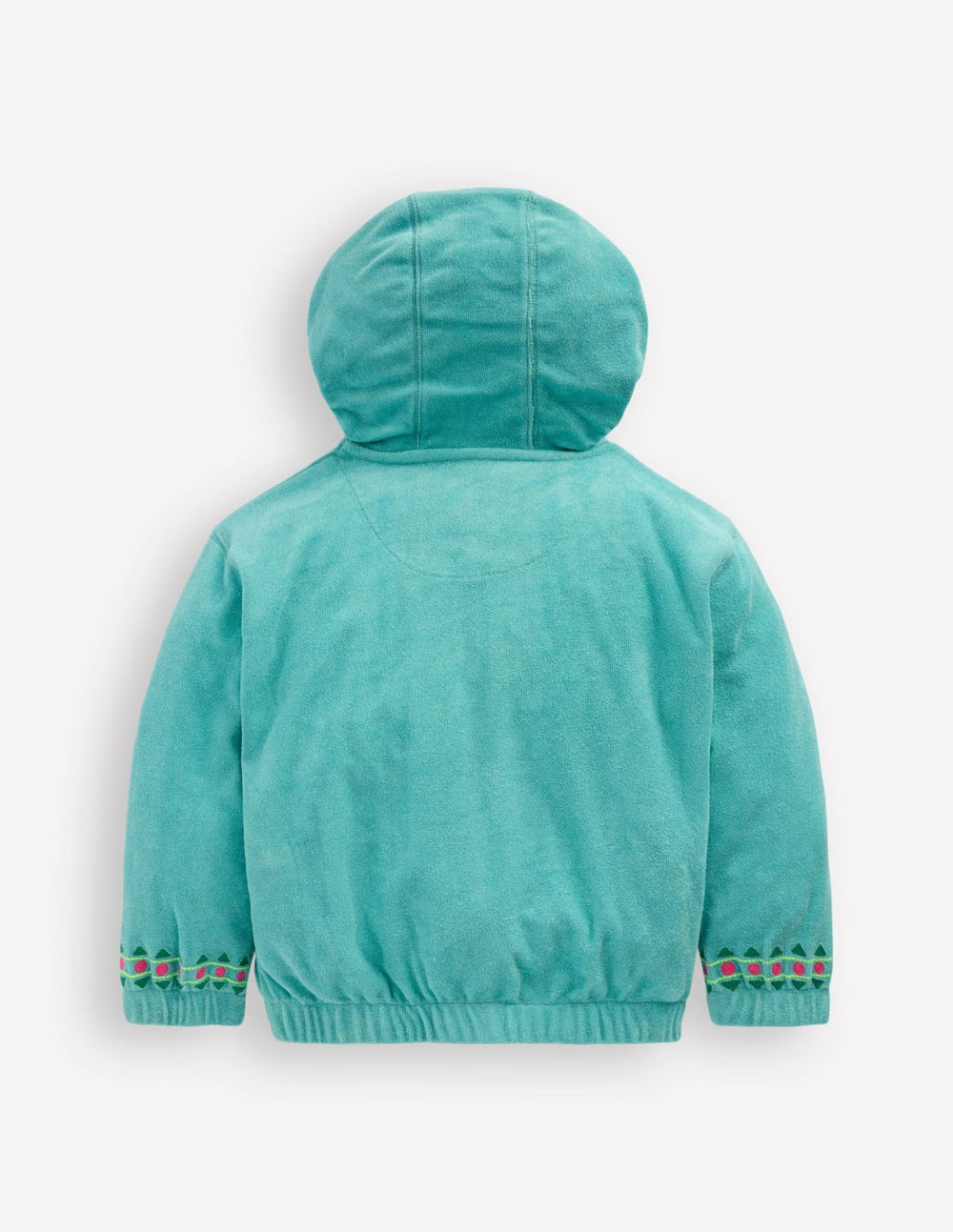 Relaxed Towelling Hoodie-Blue Embroidery / Boden Sale