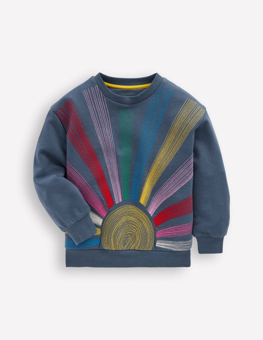 Bobbie Appliqué Sweatshirt-Vintage Indigo Sun / Boden Online