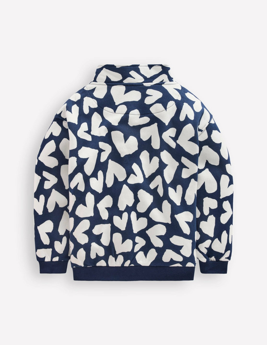 Half-zip Sweatshirt-Navy Hearts / Boden Outlet