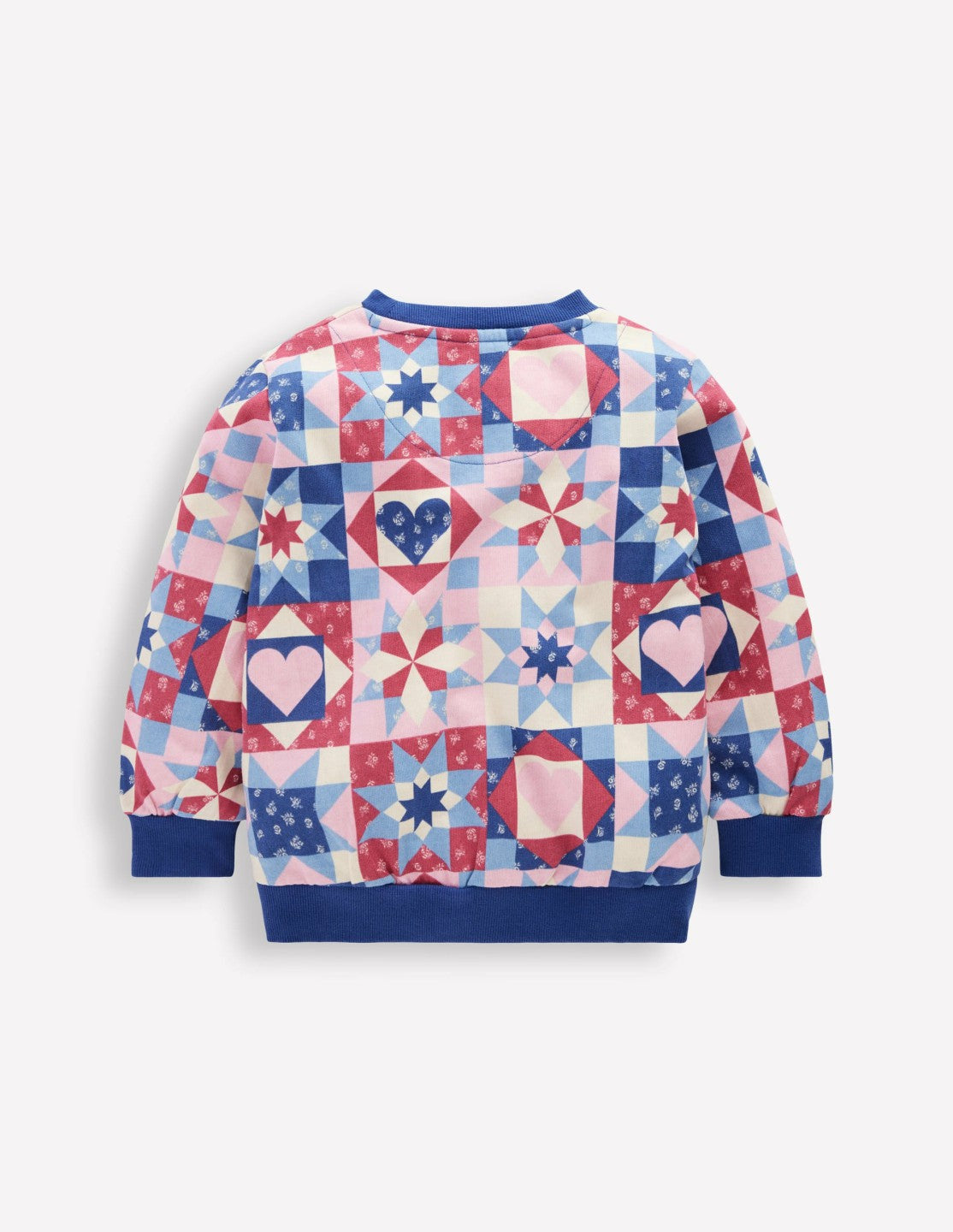 Printed Sweatshirt-Alaskan Blue Patchwork / Boden Discount