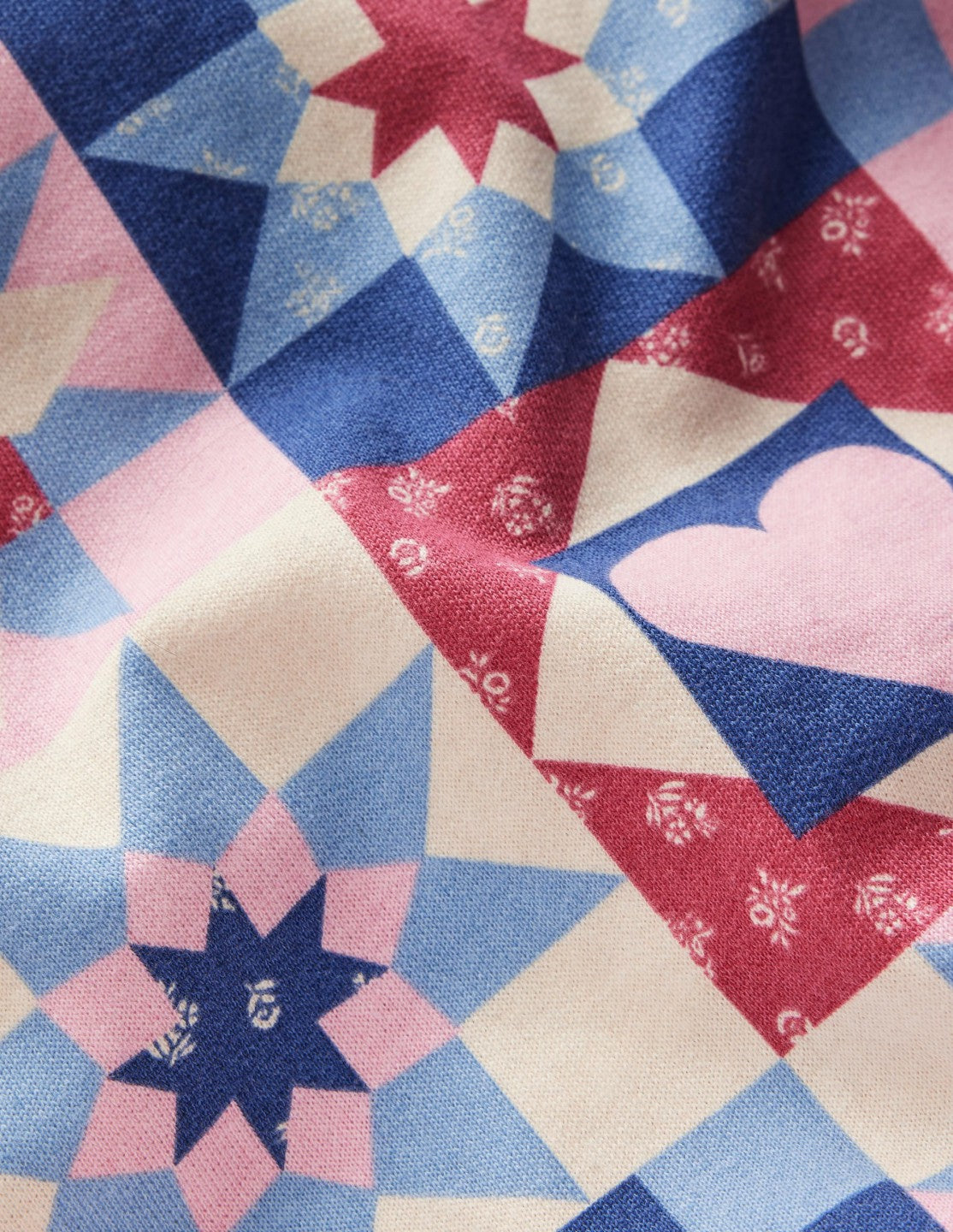 Printed Sweatshirt-Alaskan Blue Patchwork / Boden Discount