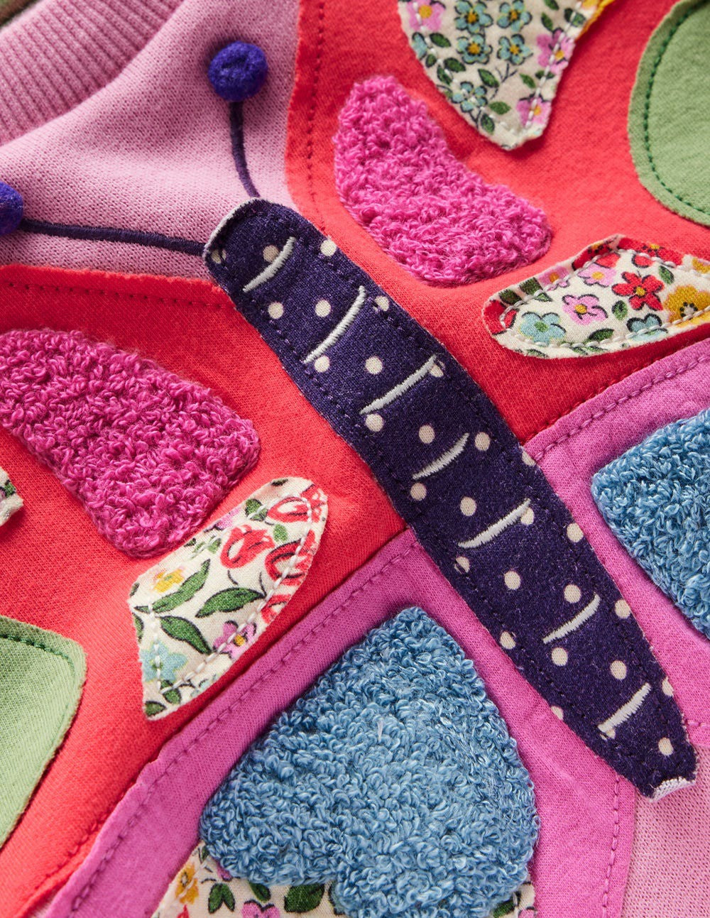 Applique Sweatshirt-Formica Pink Butterfly / Boden
