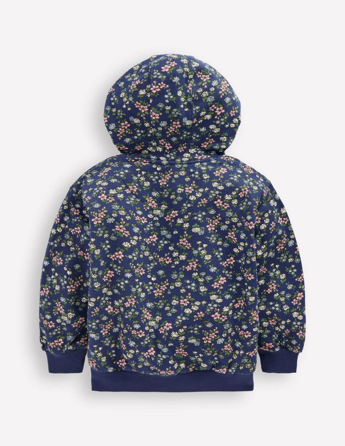 Printed Hoody-Starboard Blue Meadow Floral / Boden Sale