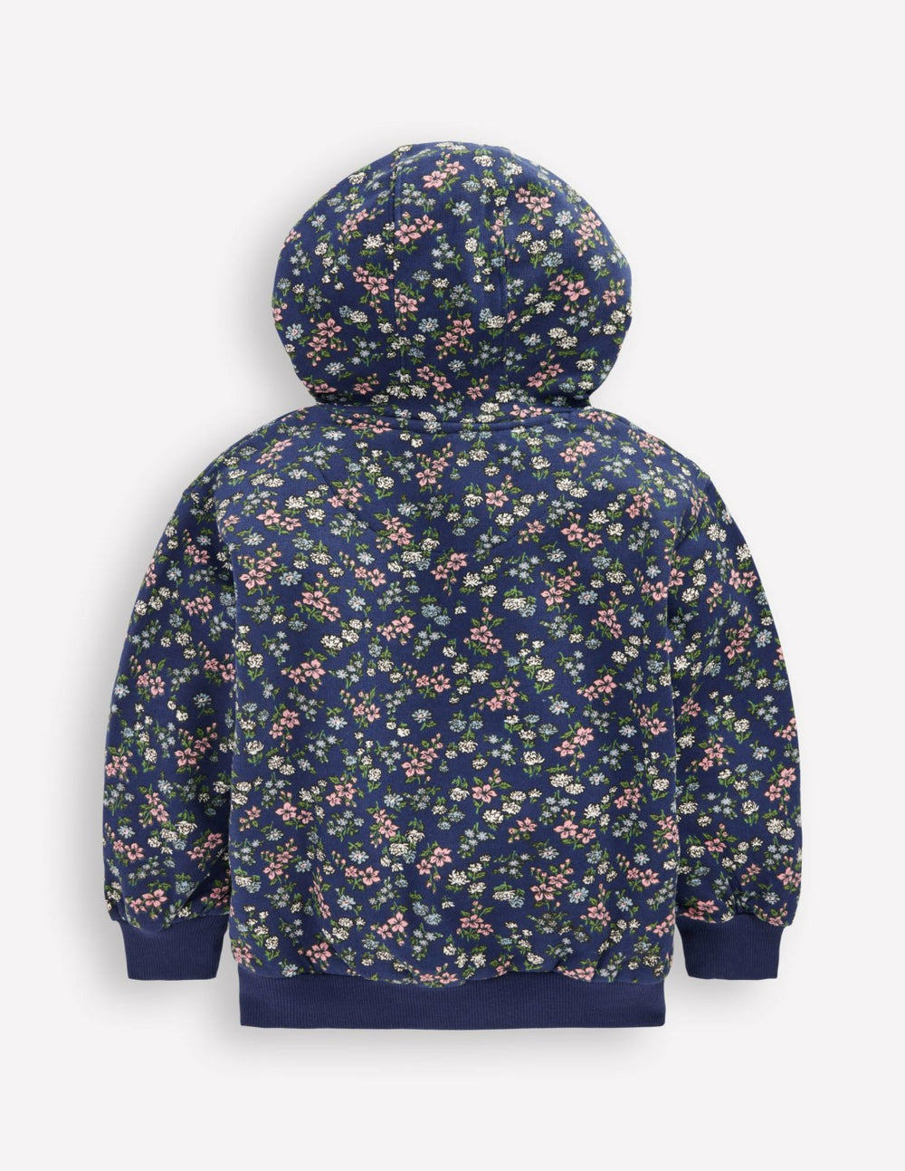 Printed Hoody-Starboard Blue Meadow Floral / Boden Sale