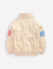 Half-zip Sweatshirt-Applique Shapes / Boden Online