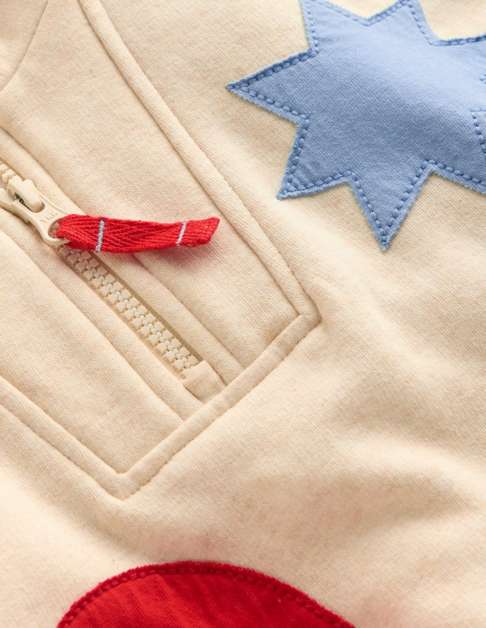Half-zip Sweatshirt-Applique Shapes / Boden Online
