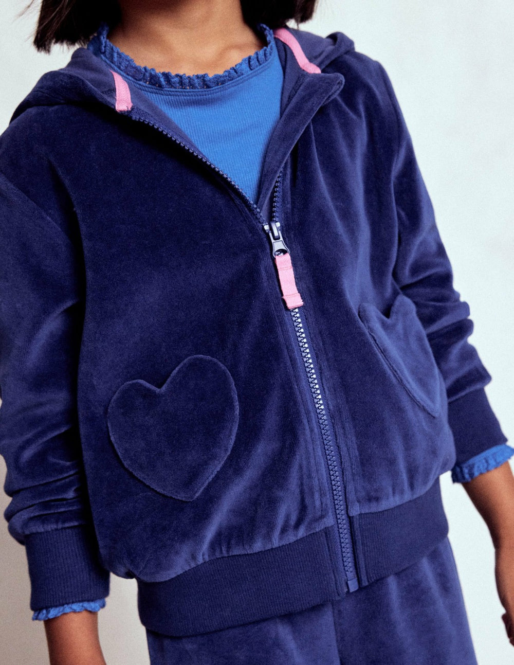 Velour Hoodie-Starboard Blue / Boden Outlet