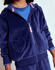 Velour Hoodie-Starboard Blue / Boden Outlet