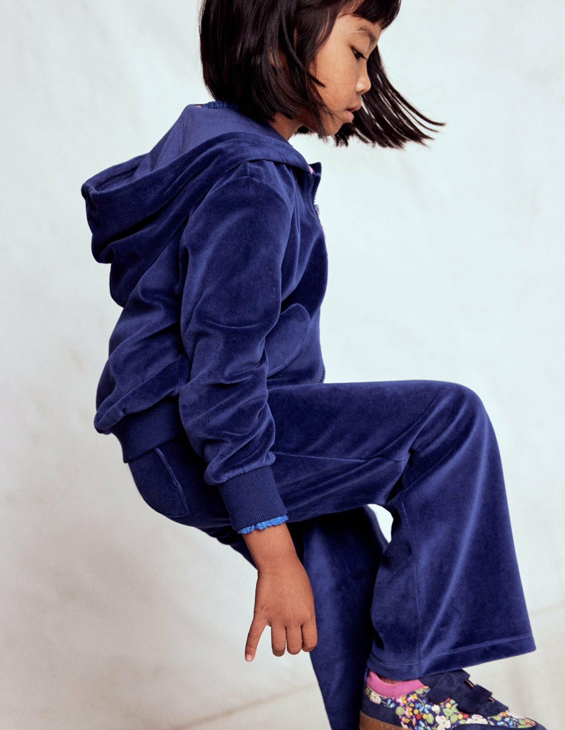Velour Hoodie-Starboard Blue / Boden Outlet