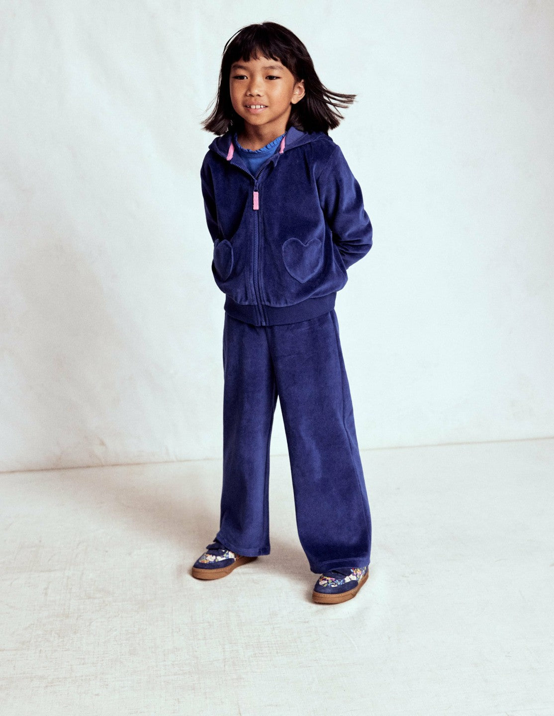 Velour Hoodie-Starboard Blue / Boden Outlet