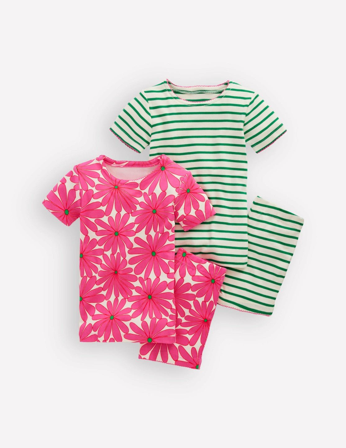 Twin Pack Short Pajamas-Pink Flower / Boden On sale