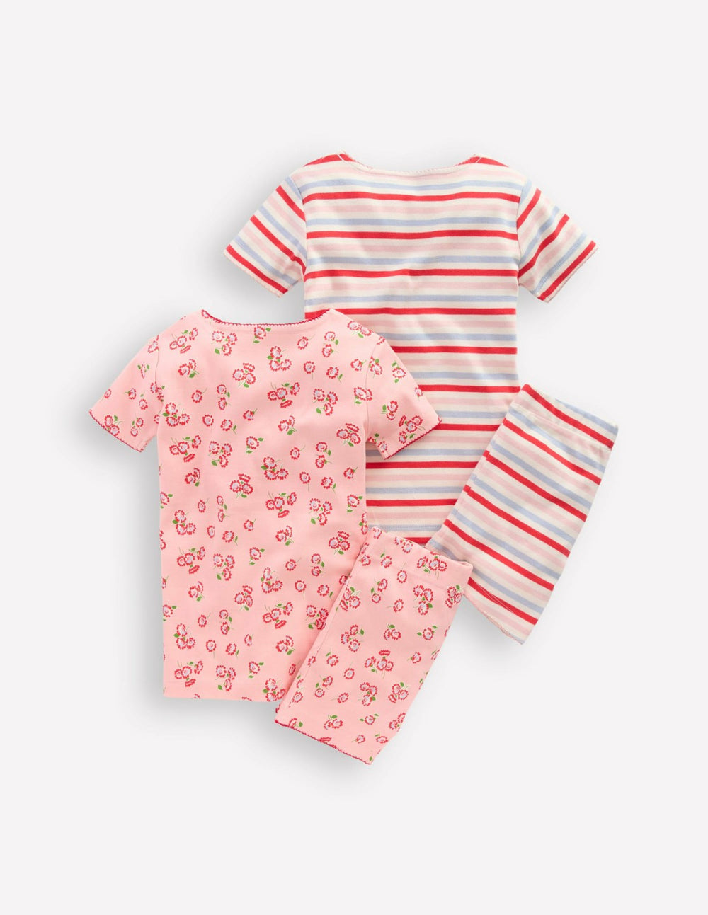 Twin Pack Short Pajamas-Chalk Pink Daisy / Boden us