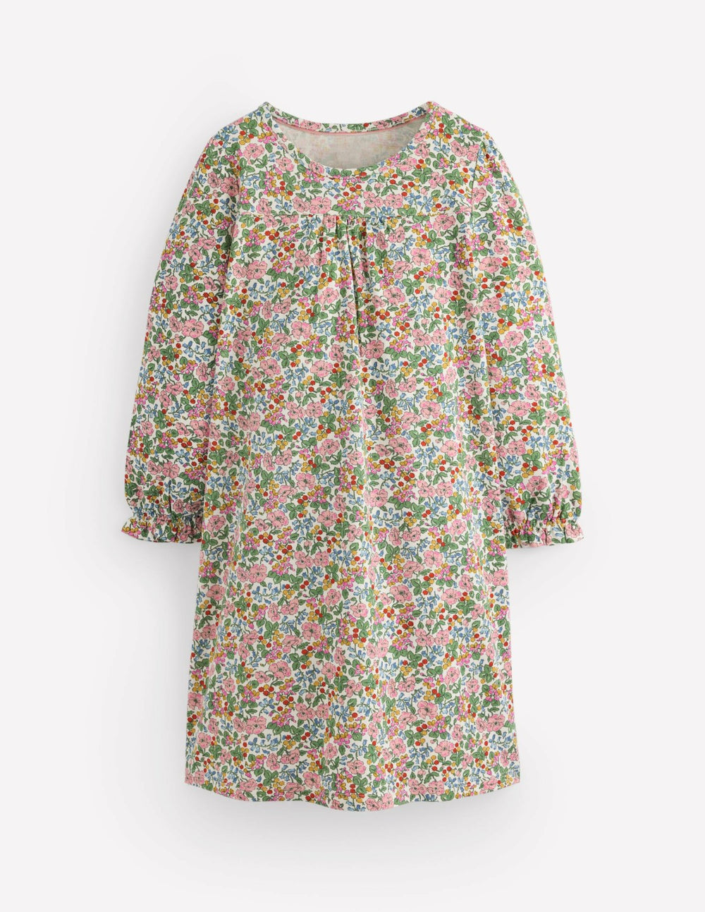 Printed Long Sleeve Nightie-Coconut Milk Berry Floral / Boden Sale