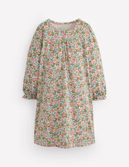 Printed Long Sleeve Nightie-Coconut Milk Berry Floral / Boden Sale