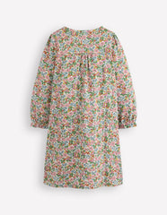 Printed Long Sleeve Nightie-Coconut Milk Berry Floral / Boden Sale