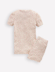 Snug Fit Pointelle Pyjamas-Soft Ivory Floral / Boden Online