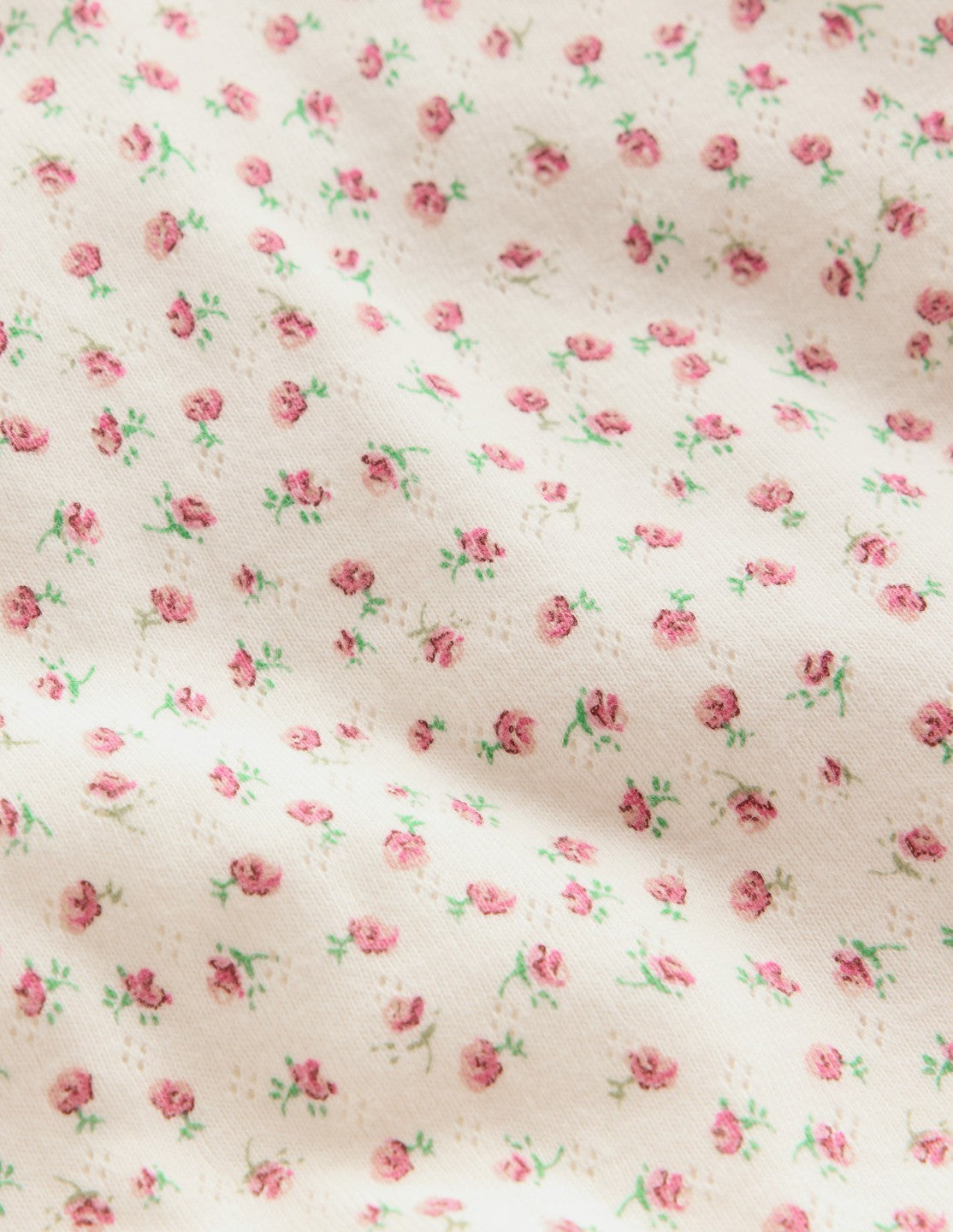 Snug Fit Pointelle Pyjamas-Soft Ivory Floral / Boden Online