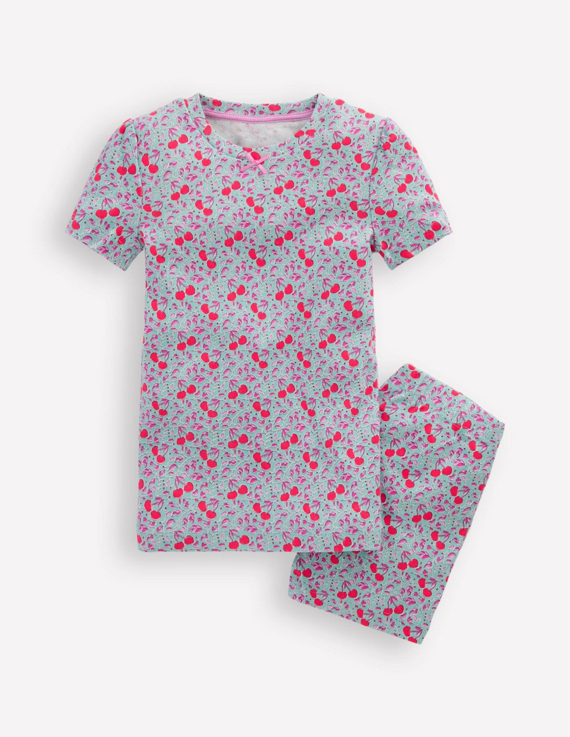Snug Fit Pointelle Pyjamas-Cherry Orchard / Boden Discount
