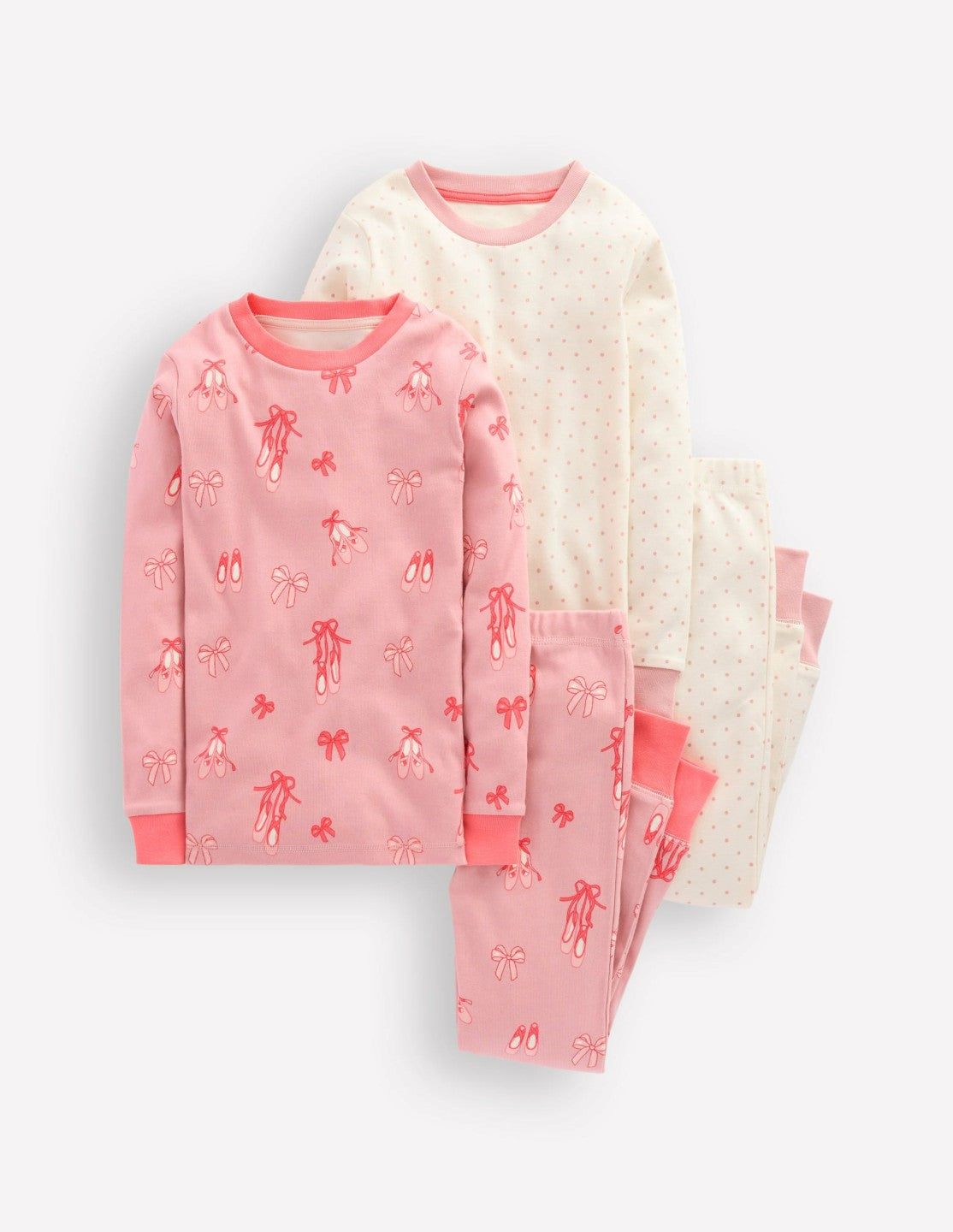 Twin Pack Snug Pajamas-Vintage Pink Ballet Shoes / Boden On sale