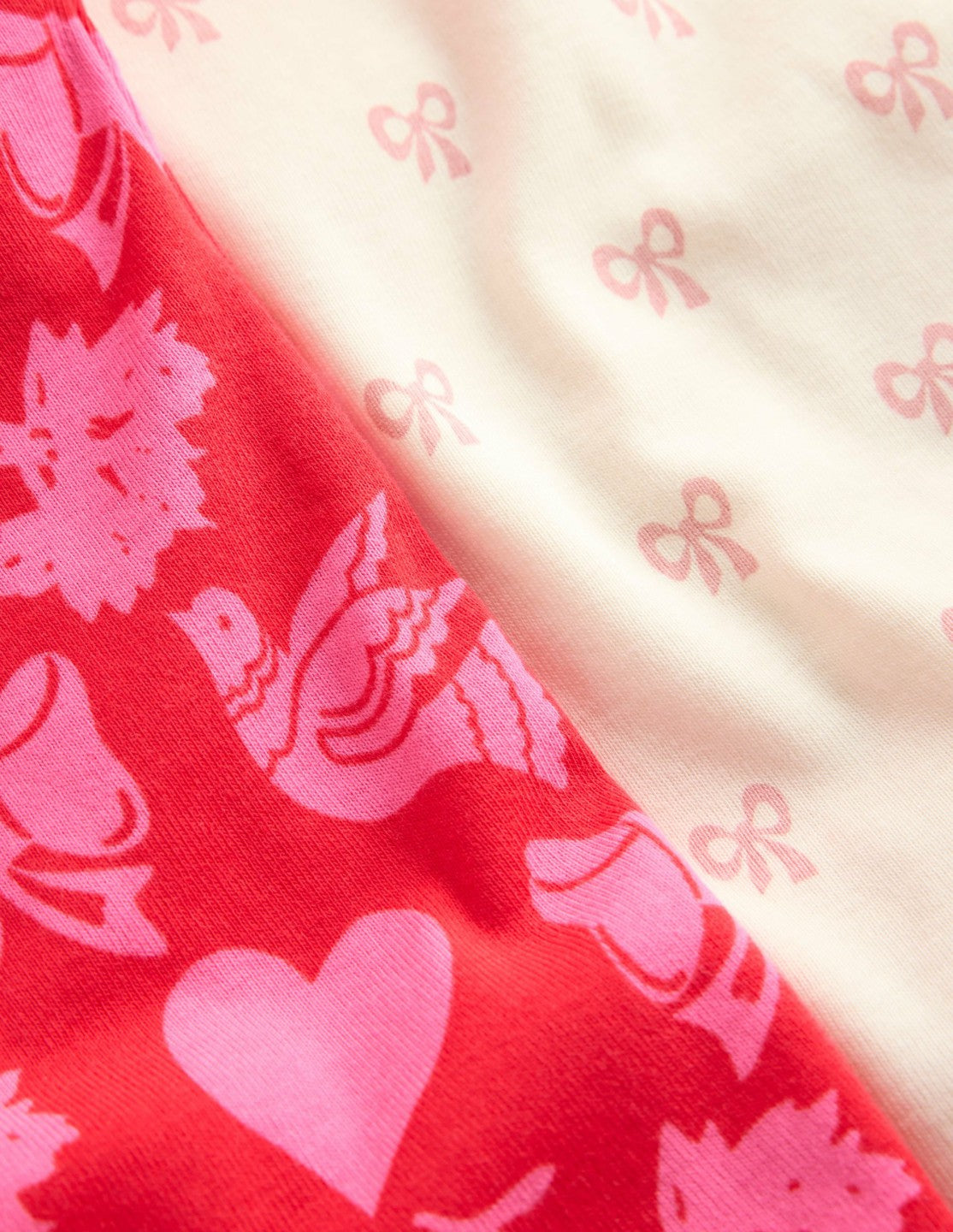 Twin Pack Snug Pajamas-Heart Bow Print / Boden us