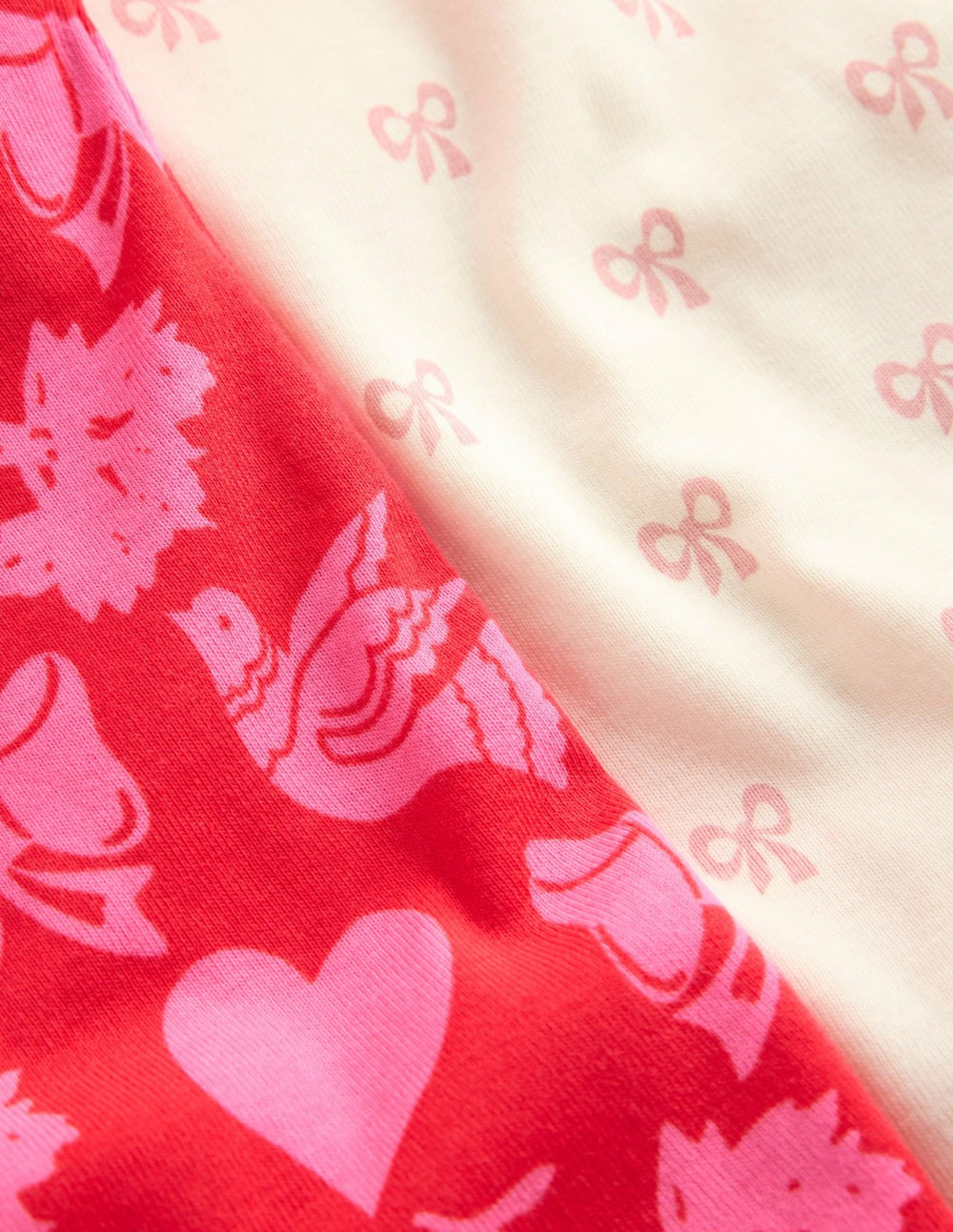 Twin Pack Snug Pajamas-Heart Bow Print / Boden us