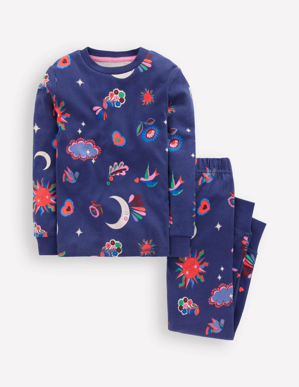 Snug Glow-In-The-Dark Pyjamas-Starboard Blue Celestial / Boden Outlet