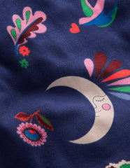 Snug Glow-In-The-Dark Pyjamas-Starboard Blue Celestial / Boden Outlet