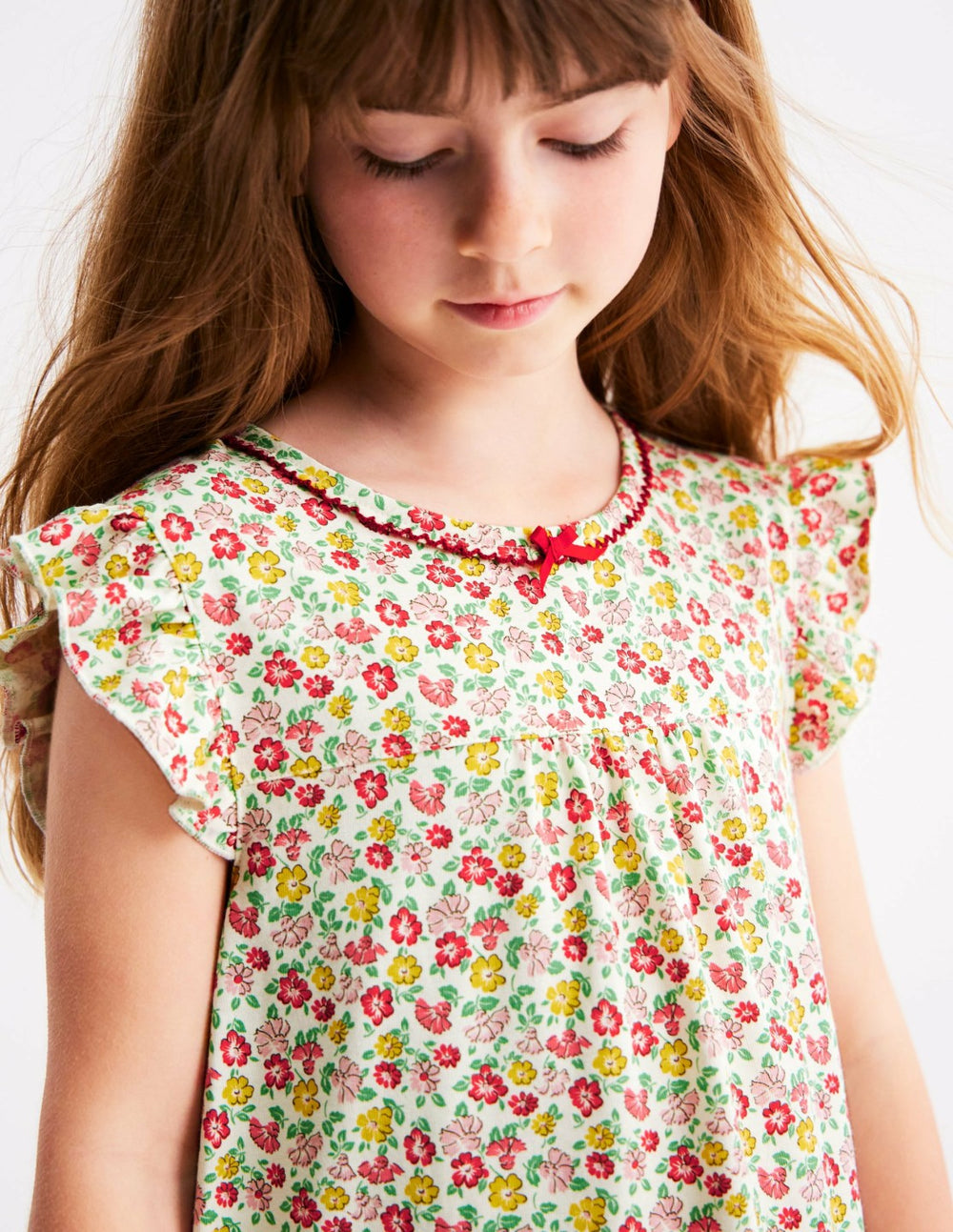 Short Sleeve Nightie-Multi Summer Flowerbed / Boden On sale