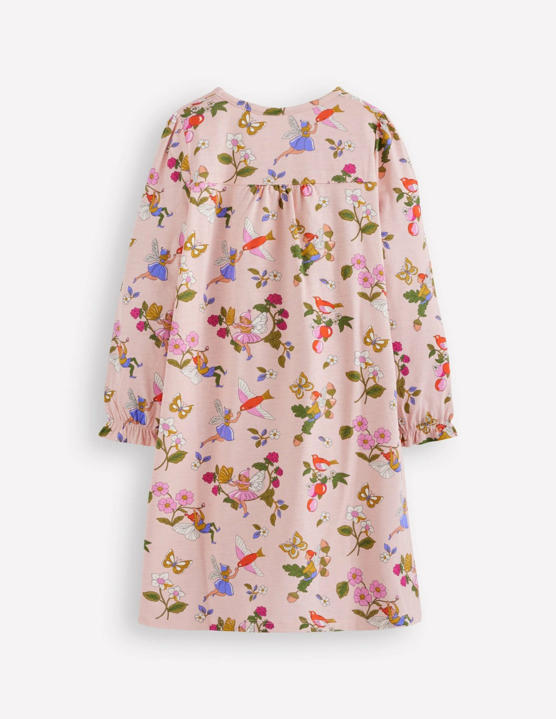 Printed Long Sleeve Nightie-Chalk Pink Fairy Tree / Boden us