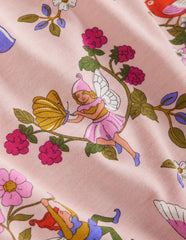 Printed Long Sleeve Nightie-Chalk Pink Fairy Tree / Boden us