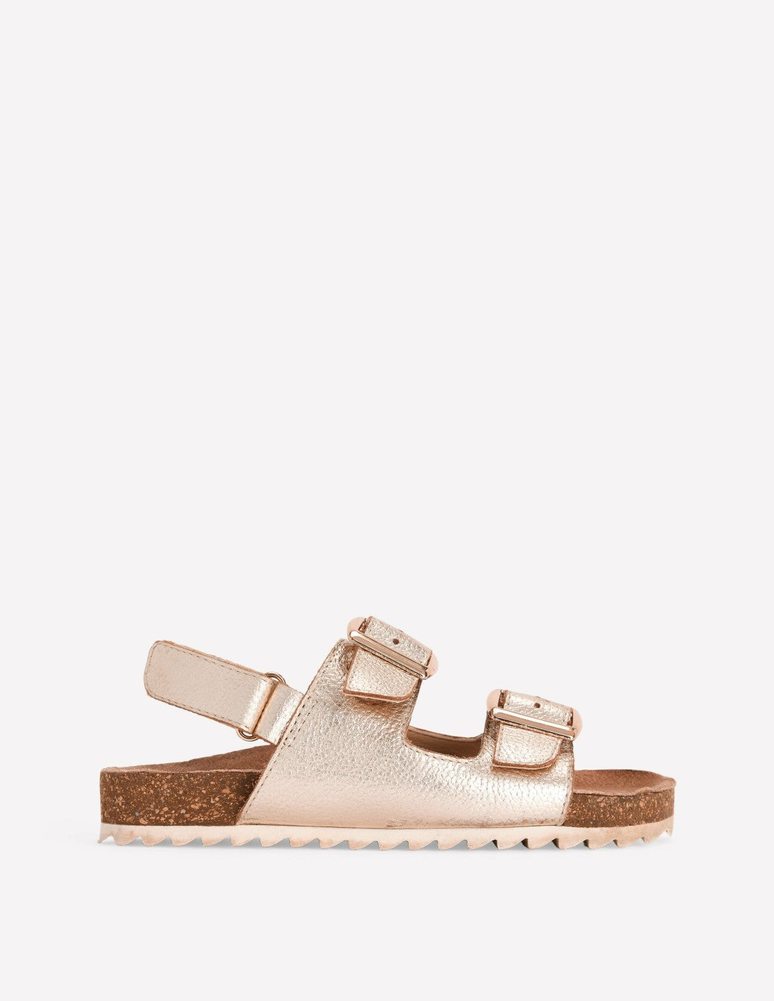 Metallic Double Strap Sandals-Gold / Boden Discount