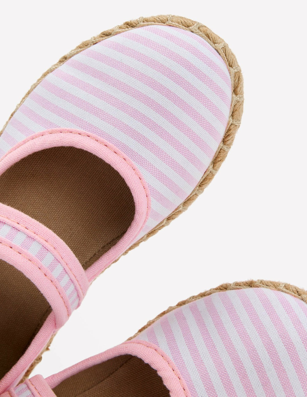 Espadrille Mary Janes-Sea Pink Ticking stripe / Boden On sale
