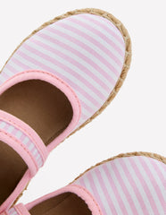 Espadrille Mary Janes-Sea Pink Ticking stripe / Boden On sale