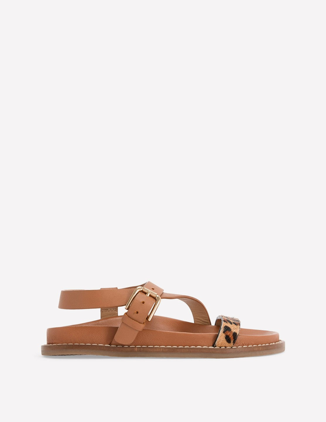 Asymmetric Cross Strap Sandals-Tan / Boden Discount