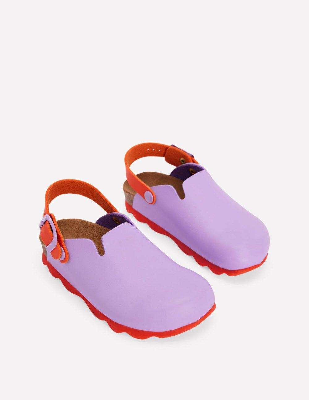 Colourblock Clogs-VIOLET TULIP/ HOT CORAL / Boden On sale